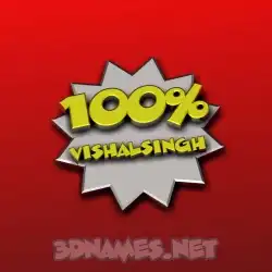 vishalsingh in 100 Percent style - 3D name wallpaper