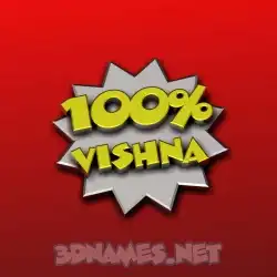 vishna in 100 Percent style - 3D name wallpaper