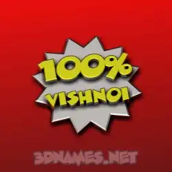 vishnoi in 100 Percent style - 3D name wallpaper