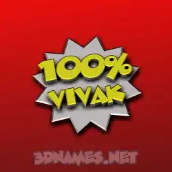 vivak in 100 Percent style - 3D name wallpaper