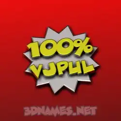vjpul in 100 Percent style - 3D name wallpaper