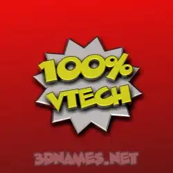 vtech in 100 Percent style - 3D name wallpaper