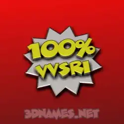 vvsri in 100 Percent style - 3D name wallpaper