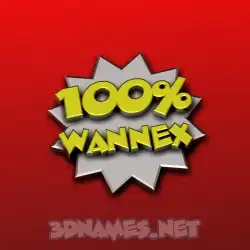 wannex in 100 Percent style - 3D name wallpaper