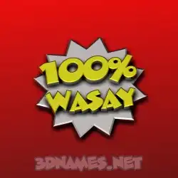 wasay in 100 Percent style - 3D name wallpaper