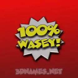 wasey in 100 Percent style - 3D name wallpaper
