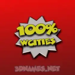 wcities in 100 Percent style - 3D name wallpaper