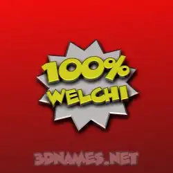 welchi in 100 Percent style - 3D name wallpaper