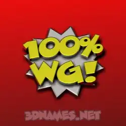 wg in 100 Percent style - 3D name wallpaper