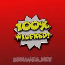 wilfred in 100 Percent style - 3D name wallpaper