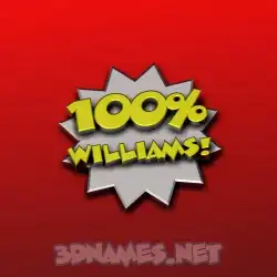 williams in 100 Percent style - 3D name wallpaper