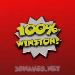 winston in 100 Percent style - 3D name wallpaper