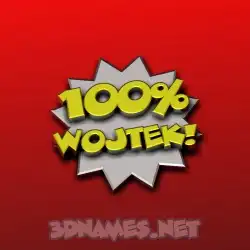 wojtek in 100 Percent style - 3D name wallpaper