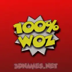 woz in 100 Percent style - 3D name wallpaper