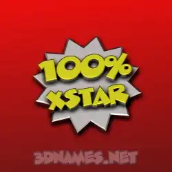 xstar in 100 Percent style - 3D name wallpaper