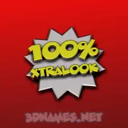 xtralook in 100 Percent style - 3D name wallpaper
