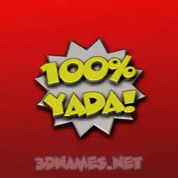 yada in 100 Percent style - 3D name wallpaper