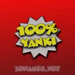 yanki in 100 Percent style - 3D name wallpaper