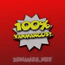 yanmarcos in 100 Percent style - 3D name wallpaper
