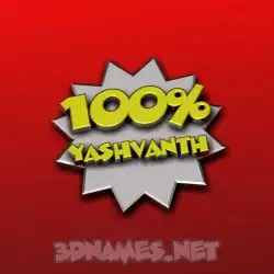 yashvanth in 100 Percent style - 3D name wallpaper