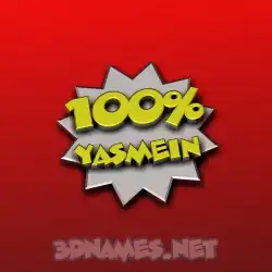 yasmein in 100 Percent style - 3D name wallpaper