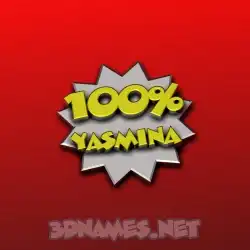 yasmina in 100 Percent style - 3D name wallpaper