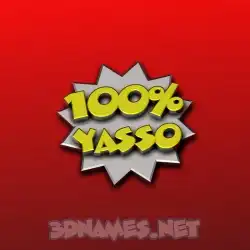 yasso in 100 Percent style - 3D name wallpaper