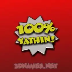 yathin in 100 Percent style - 3D name wallpaper