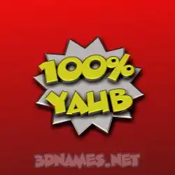 yaub in 100 Percent style - 3D name wallpaper