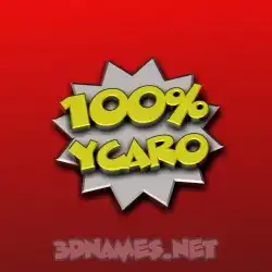 ycaro in 100 Percent style - 3D name wallpaper