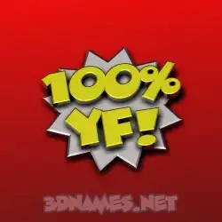 yf in 100 Percent style - 3D name wallpaper