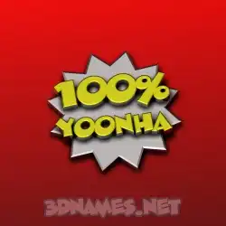 yoonha in 100 Percent style - 3D name wallpaper