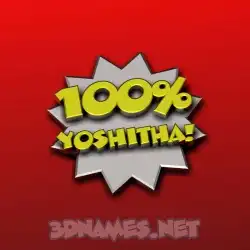 yoshitha in 100 Percent style - 3D name wallpaper