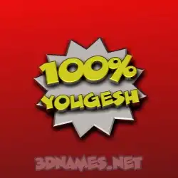 yougesh in 100 Percent style - 3D name wallpaper