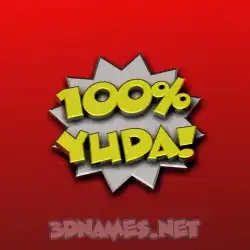 yuda in 100 Percent style - 3D name wallpaper