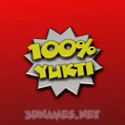 yukti in 100 Percent style - 3D name wallpaper