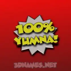 yumna in 100 Percent style - 3D name wallpaper