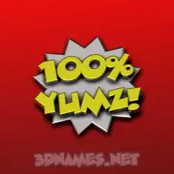 yumz in 100 Percent style - 3D name wallpaper