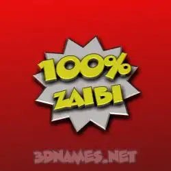 zaibi in 100 Percent style - 3D name wallpaper