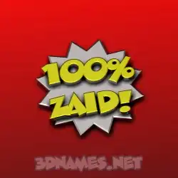 zaid in 100 Percent style - 3D name wallpaper
