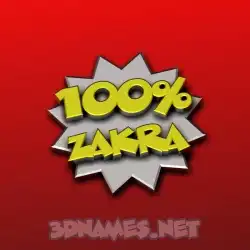 zakra in 100 Percent style - 3D name wallpaper