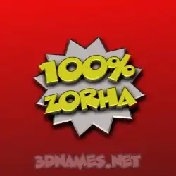 zorha in 100 Percent style - 3D name wallpaper