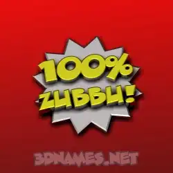 zubbu in 100 Percent style - 3D name wallpaper