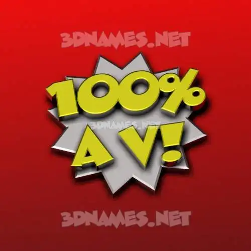 a v in 100 Percent style - 3D name wallpaper a v in 100 Percent style - 3D name wallpaper