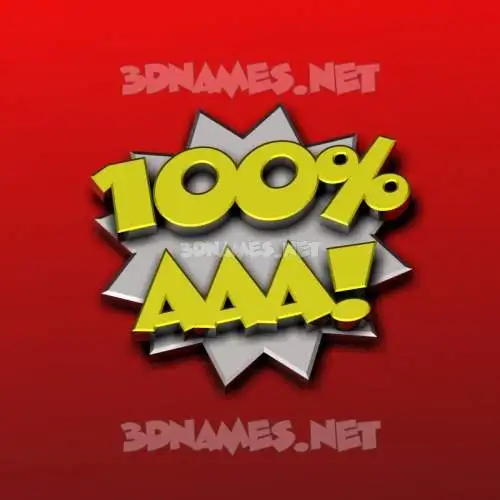 aaa in 100 Percent style - 3D name wallpaper