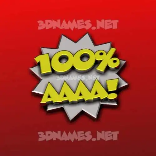 aaaa in 100 Percent style - 3D name wallpaper