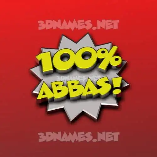 abbas in 100 Percent style - 3D name wallpaper abbas in 100 Percent style - 3D name wallpaper