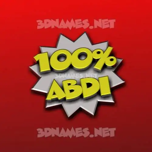 abdi in 100 Percent style - 3D name wallpaper abdi in 100 Percent style - 3D name wallpaper