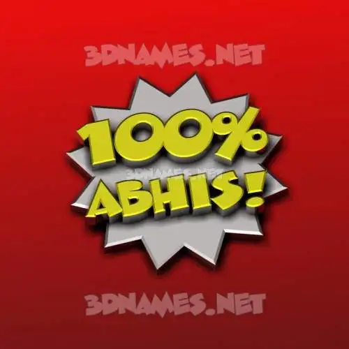 abhis in 100 Percent style - 3D name wallpaper