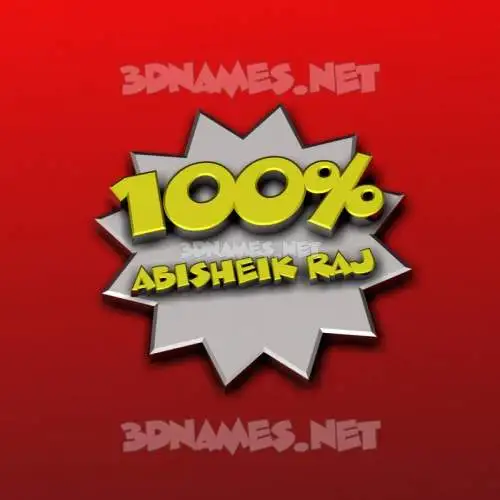 abisheik raj in 100 Percent style - 3D name wallpaper
